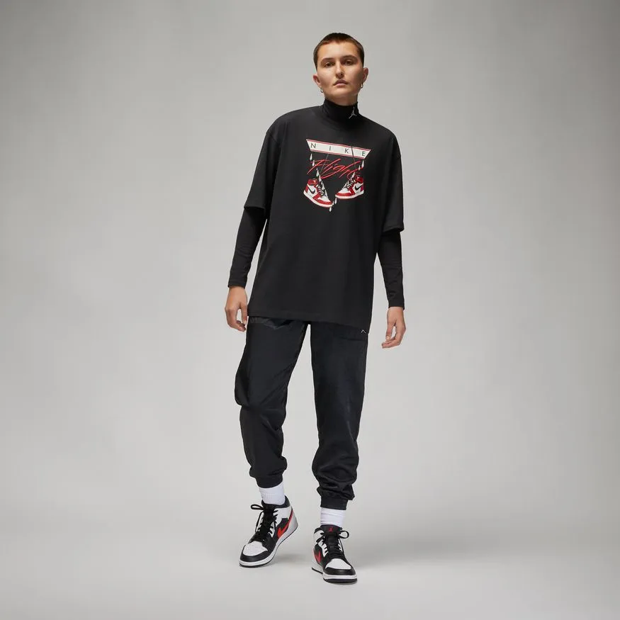 W OVERSIZED FLIGHT T SHIRT BLACK