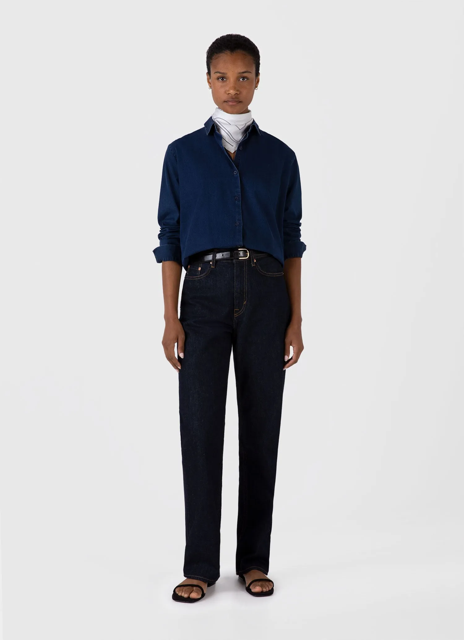 Women's Denim Shirt in Indigo