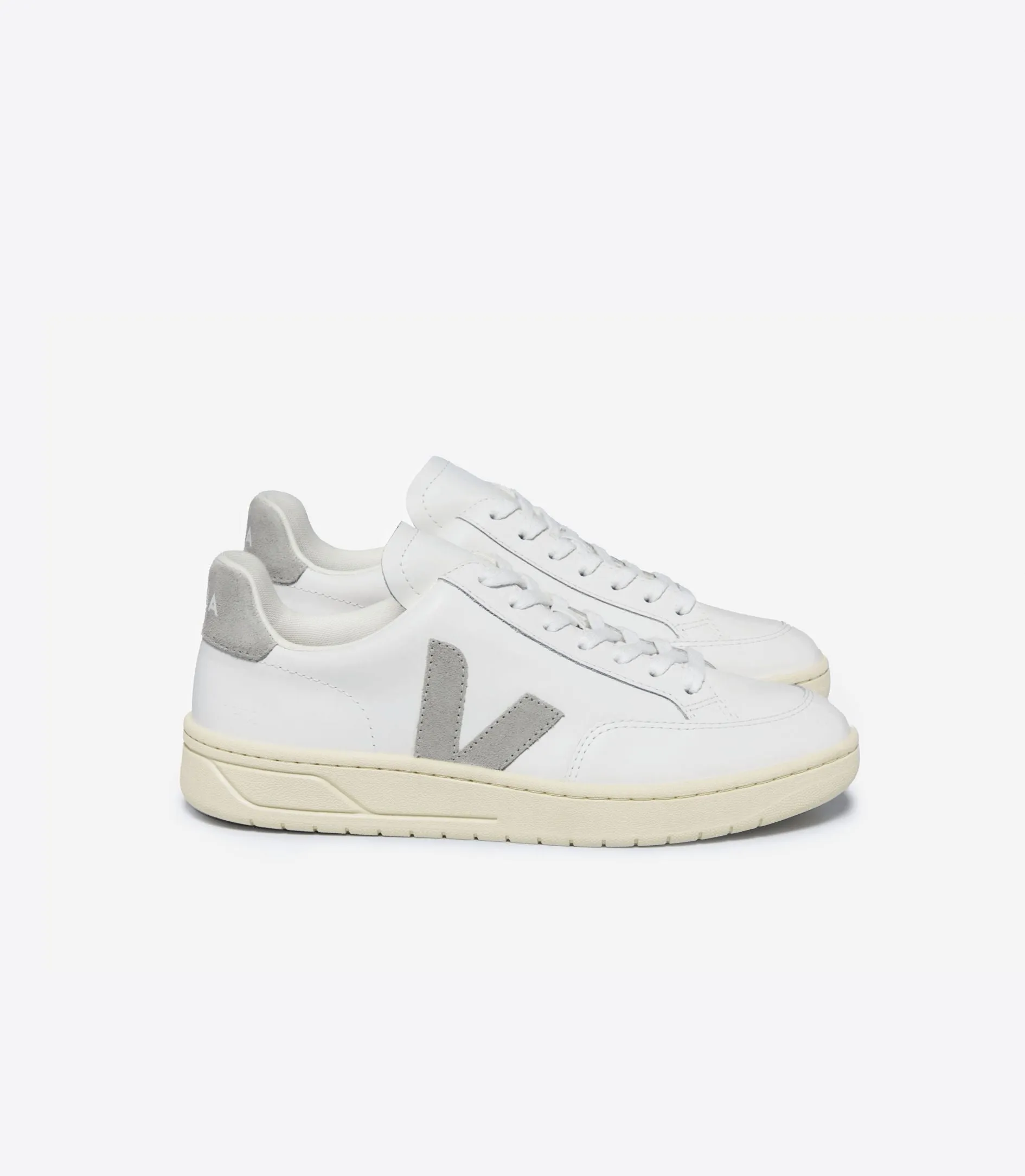 Women's V-12 LEATHER WHITE LIGHT GREY